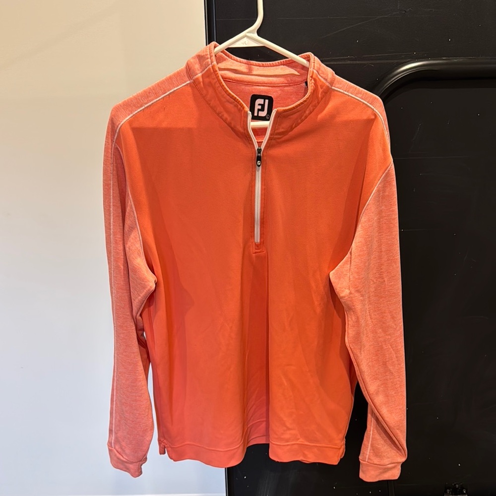 FootJoy Vibrant Orange Quarter-Zip Pullover